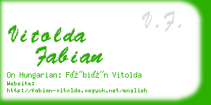 vitolda fabian business card